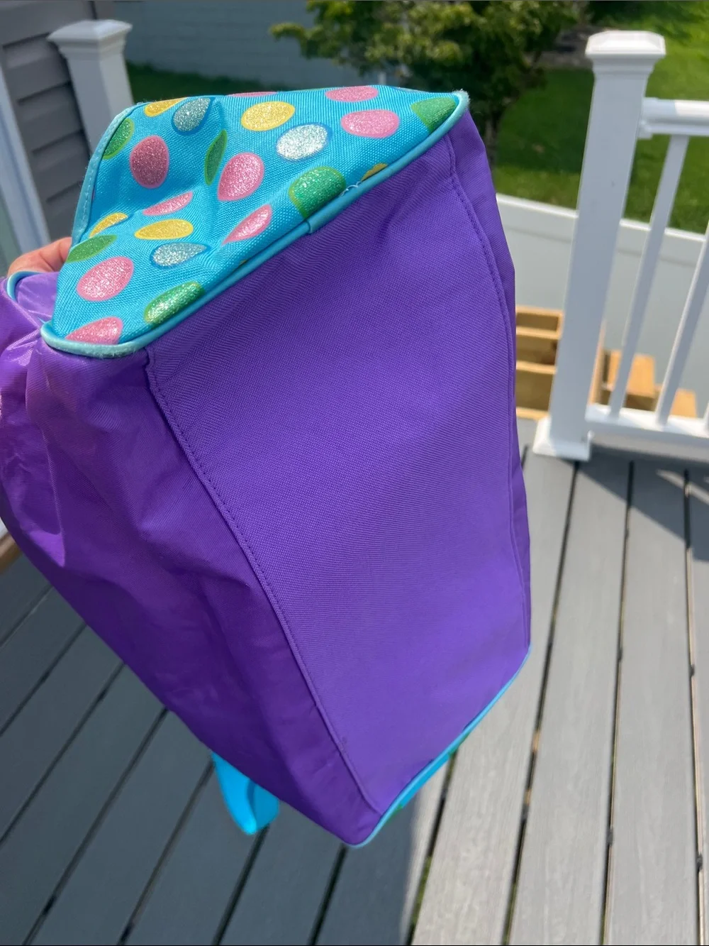 Original Bobby Jack Purple & Turquoise Monkey Tote Bag